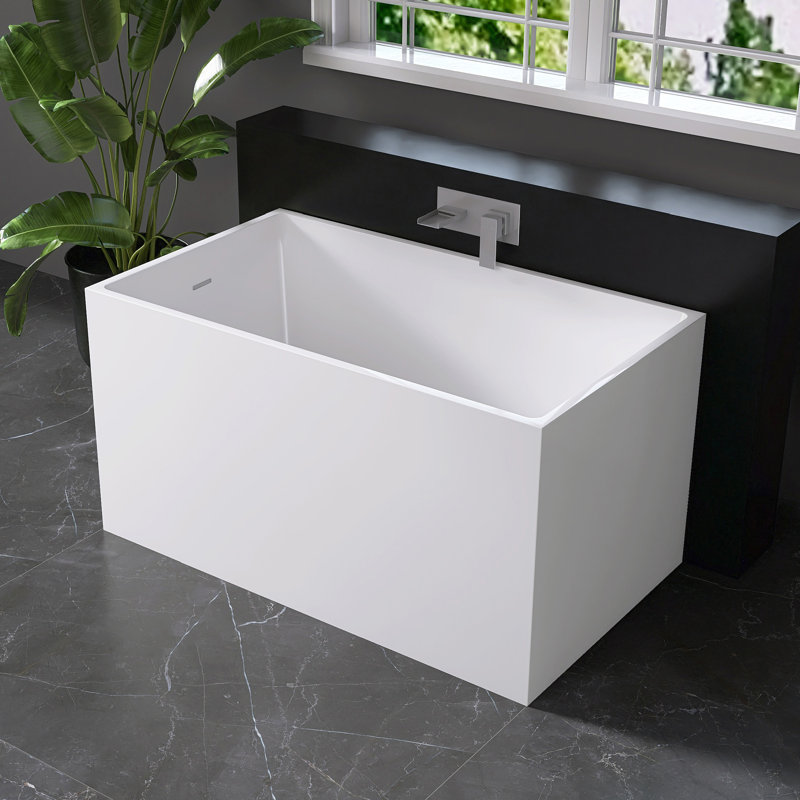 Baignoire de trempage autoportante en acrylique avec siège 47 po x 28 po