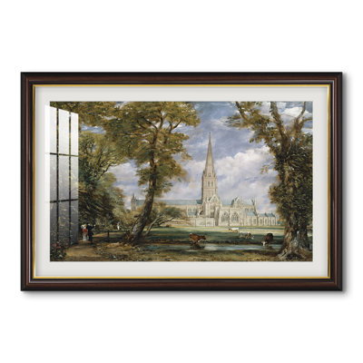 Salisbury Cathedral from the Bishop's Grounds, c. 1825-John Constable-Custom Framed Print
