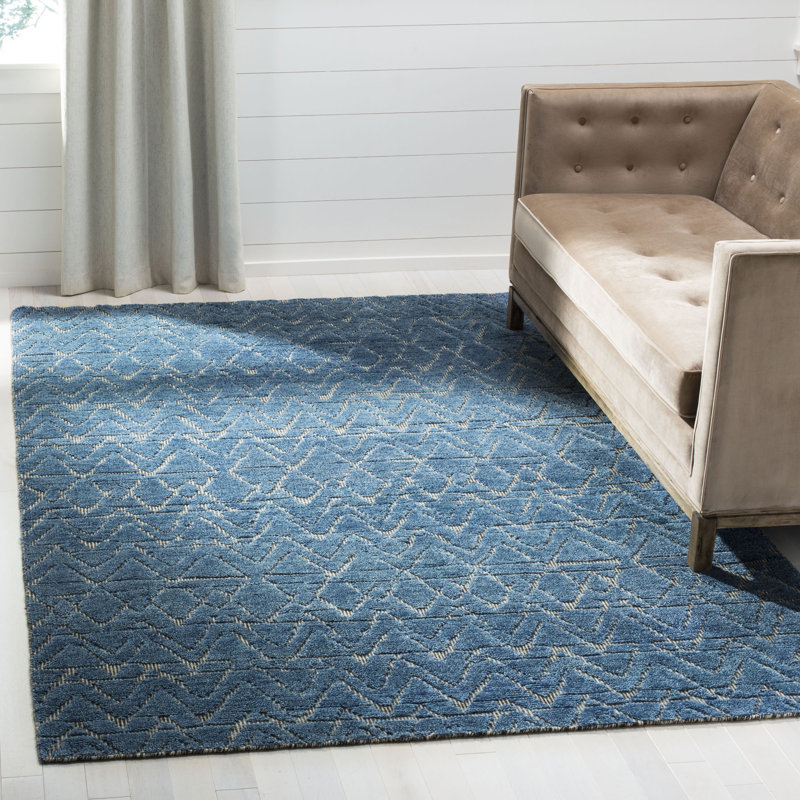 Merriam Hand Knotted Wool Geometric Rug, Rectangle 8' x 10'