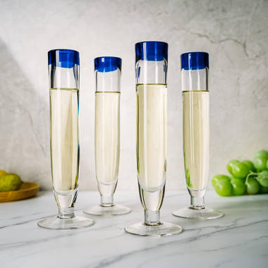 Delancy Champagne Flutes - Recycled Green Glass by Kalalou – BSEID