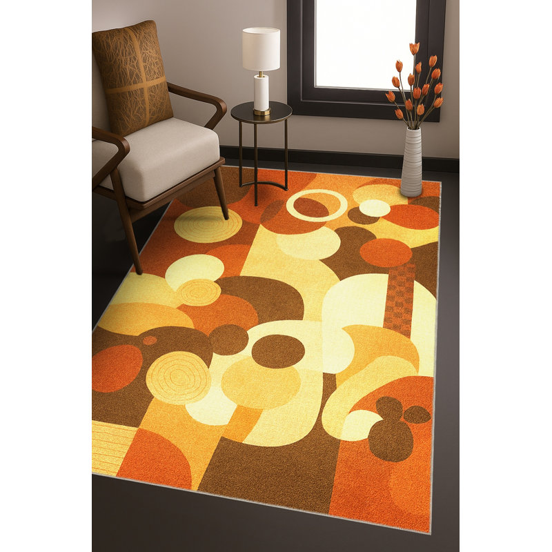 Tapis tissé orange Mosso, 3'3" x 9'10"
