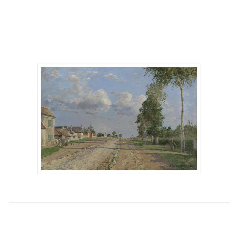 Route de Versailles Rocquencourt par Camille Pissarro, impression giclée sur cadre, H 13,03 po x l 16,75 po
