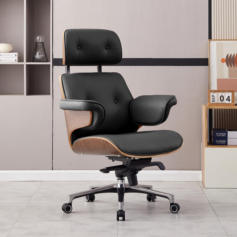 Executive Chair with Headrest, Black
