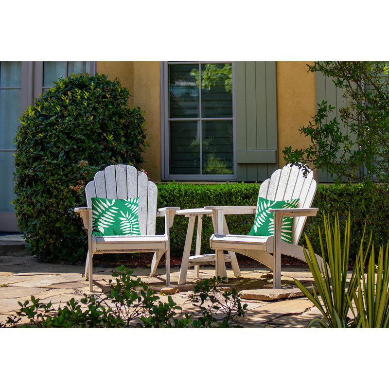 Coussin décoratif réversible d'intérieur / extérieur Beach Beach, Véritable menthe florale, H 18 po x l 18 po