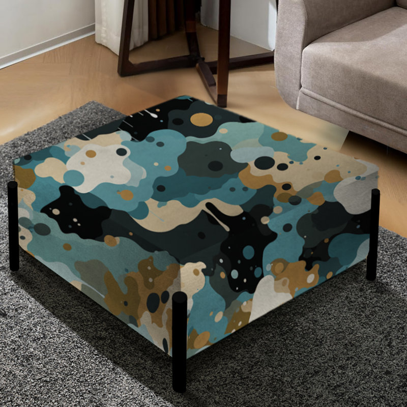 Dreamy Camouflage - Grand repose-pieds carré camouflage