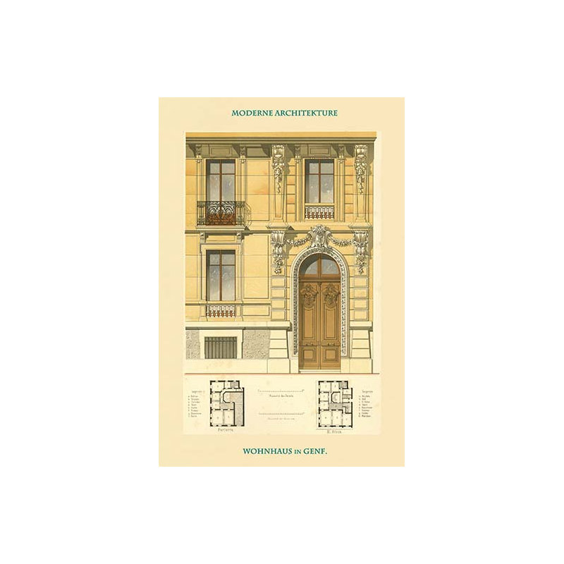 Villa in Geneva - publicité imprimée, H 42 po x l 28 po x P 1,5 po