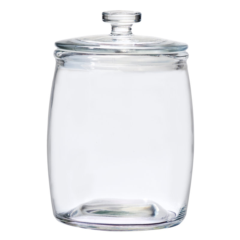 Arlo Glass Jar, 10.5" H x 7" W x 7" D