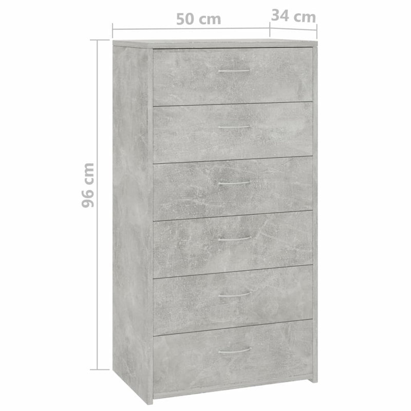 Alejando 50cm Sideboard, Concrete Grey