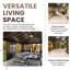 Pavillon de jardin 12 'x 24', véranda entièrement fermée avec portes coulissantes verrouillables, pavillon de jardin à toit double en acier galvanisé, solarium de patio à cadre en aluminium pour la cour arrière-129167807