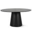 Ensemble de table de salle à manger pour 6 personnes avec table ronde de 60 po et 6 chaises rembourrées en chenille
