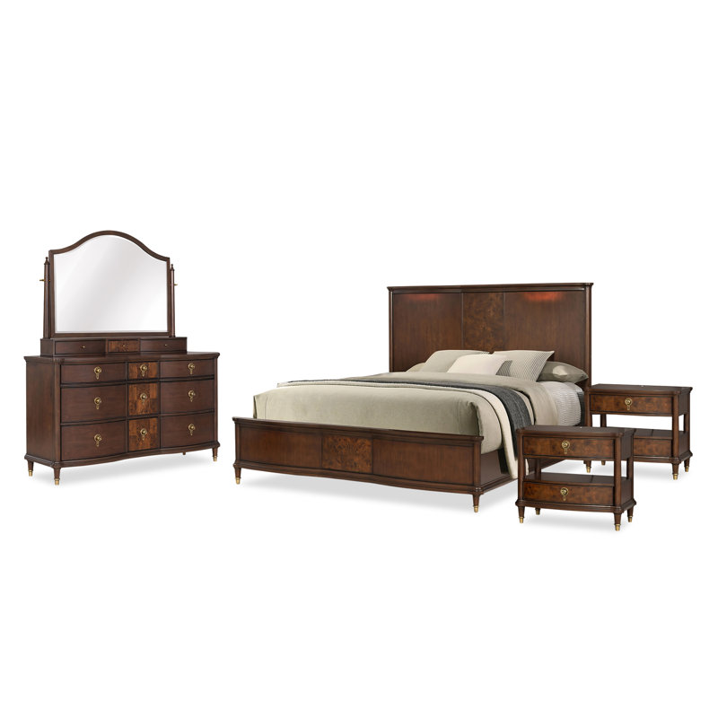 Penelope Solid Wood 5-Piece Bedroom Set, Queen
