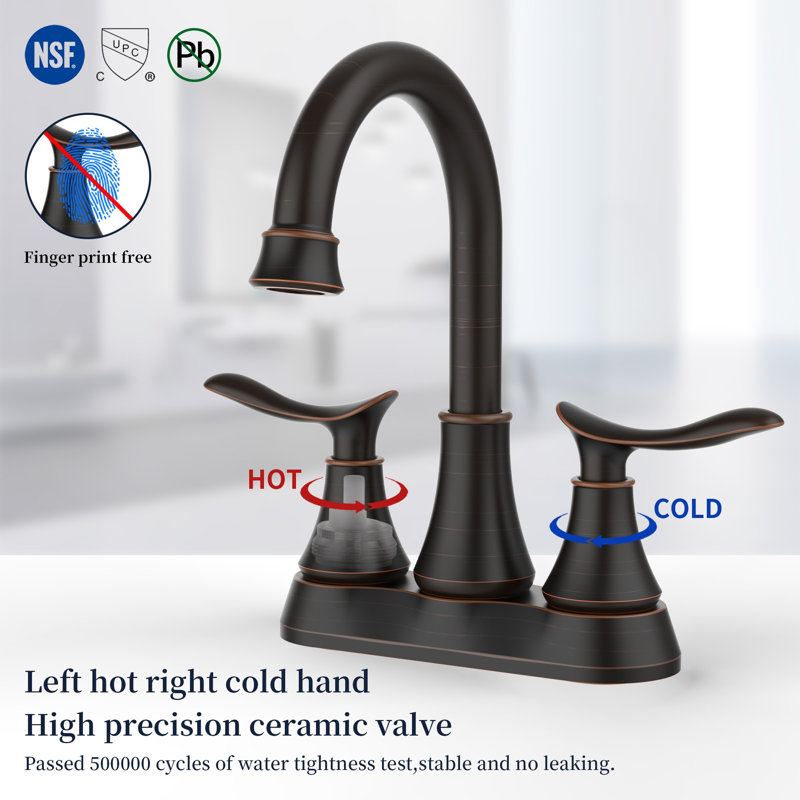 Bathroom faucet with 360 degree turn spout, Oil-Rubbed Bronze