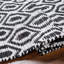 Tissé à la main et recyclé à plat P.E.T. Tapis blanc / noir-236279229