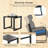 Ferlin 4-Person Outdoor Set – Wicker/Metal/Wood, Waterproof Cushions & UV-Resistant Frame-2017522844
