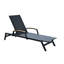 Aluminum Sling & Teak Tribeca Stacking Chaise Lounge-429714995