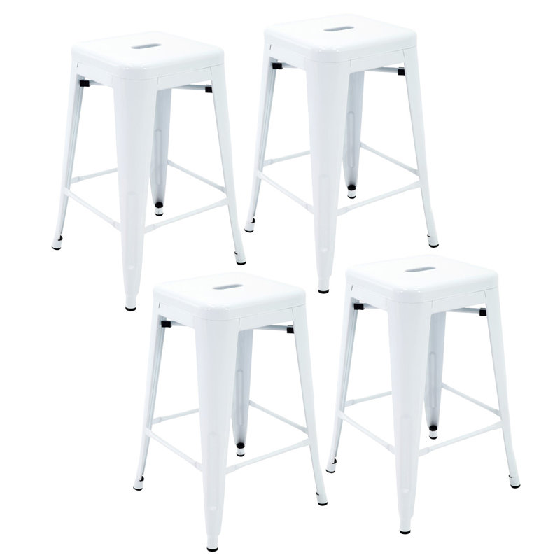 Tabouret de bar 24 po Candys, Blanc