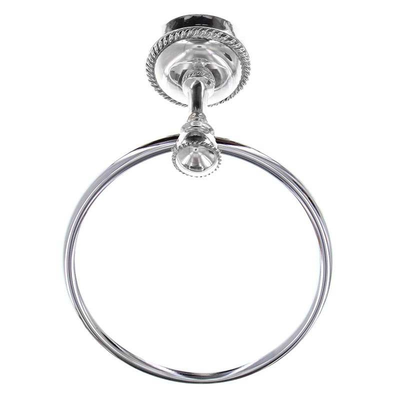 Equestre Towel Ring, Polished Silver