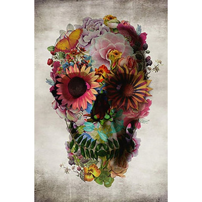 " Flower Skull " by Ali Gulec