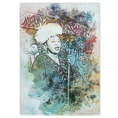 Glass Ella Fitzgerald in Abstract Chopping Board