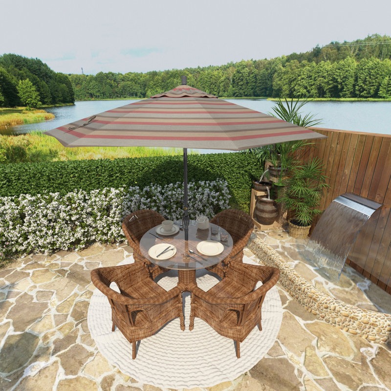 Parasol de marché de 7,5 pi Lillie-Mai, Sunbrella® ‑ lin sésame