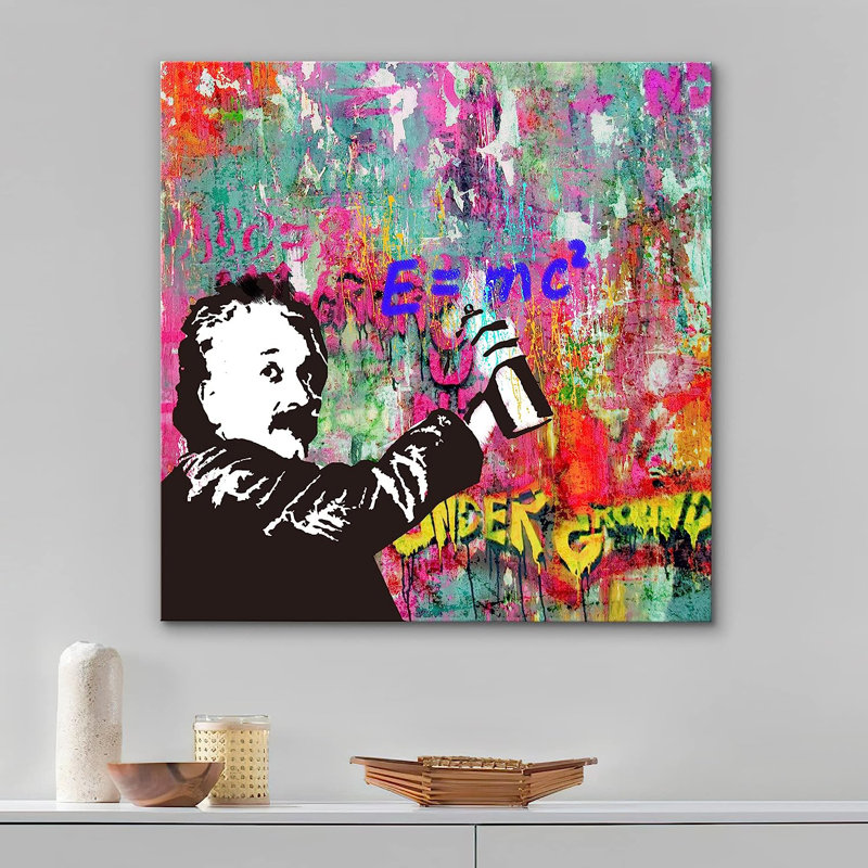 Jet urbain sur toile, art audacieux, H 12 po x l 12 po x P 1,5 po