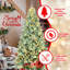 Blue Pe/Pvc Christmas Tree With Warm White Led Lights – Tips, Hinged Branch Design, Full Natural Look, Metal Stand, Easy Assembly Holiday Decoration-117530788