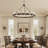 60" 18-Light Glass Shade Wagon Wheel Chandelier