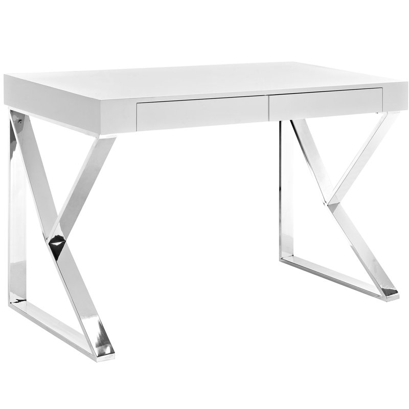 Bureau adjacent, Blanc/argenté