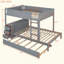 Bunk Bed With Twin Size Trundle, Storage And Desk-1266542434