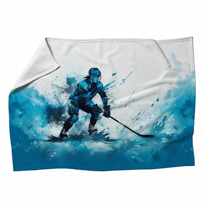 Hockey Machine Printed Throw Blanket