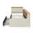 Twin Size Upholstery Velvet Day Bed With Storage Headboard And Wireless Charging, Multi-Functional Daybed With Two Storage Drawers & LED Lights, Beige-2106403264