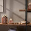 Gingerbread 6.1" Stoneware Tabletop Lantern