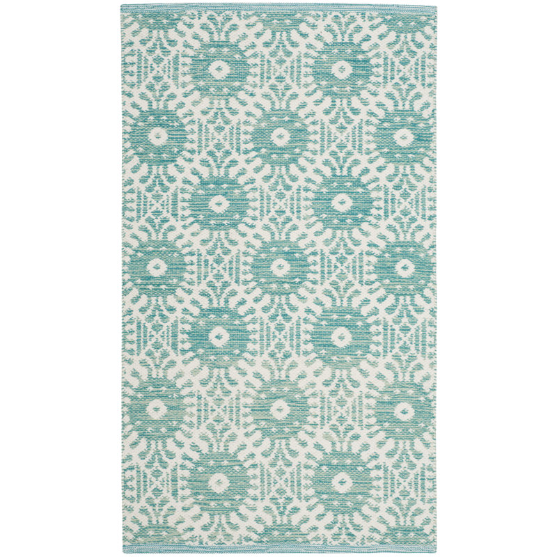Clemence Hand Woven Performance Geometric Rug, Rectangle 3' x 5'