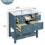 Armoire en bois bleue-658437983