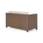 Causeuse d'extérieur Perie, faux rotin brun moderne, polyester gris-121489519-121489517