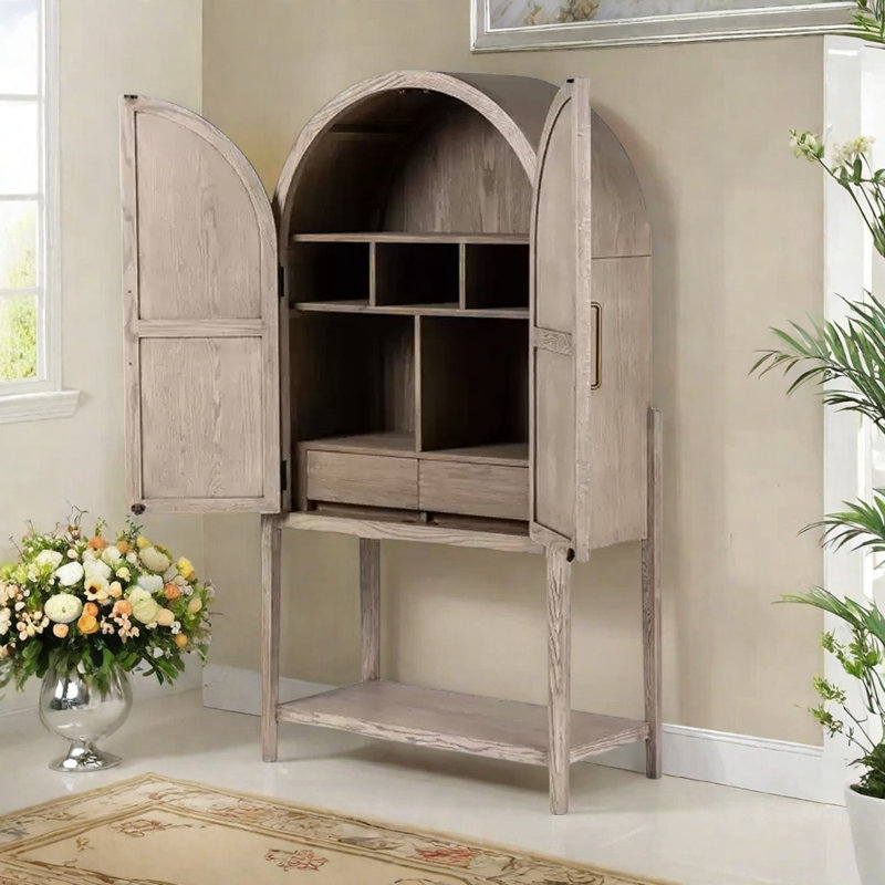 Buffet arqué multifonctionnel, Gris clair