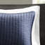 Bleu marine très grand / très grand lit - courtepointe réversible avec rembourrage en microfibre et en coton
