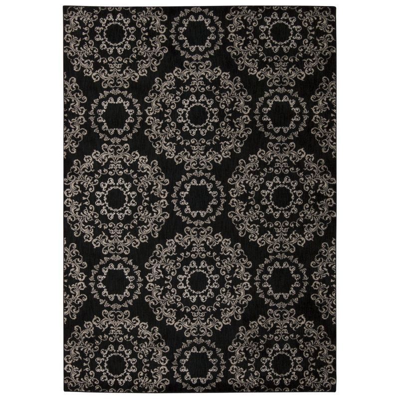 Tapis noir Fonzo, Rectangle 5 pi 3 po x 7 pi 5 po