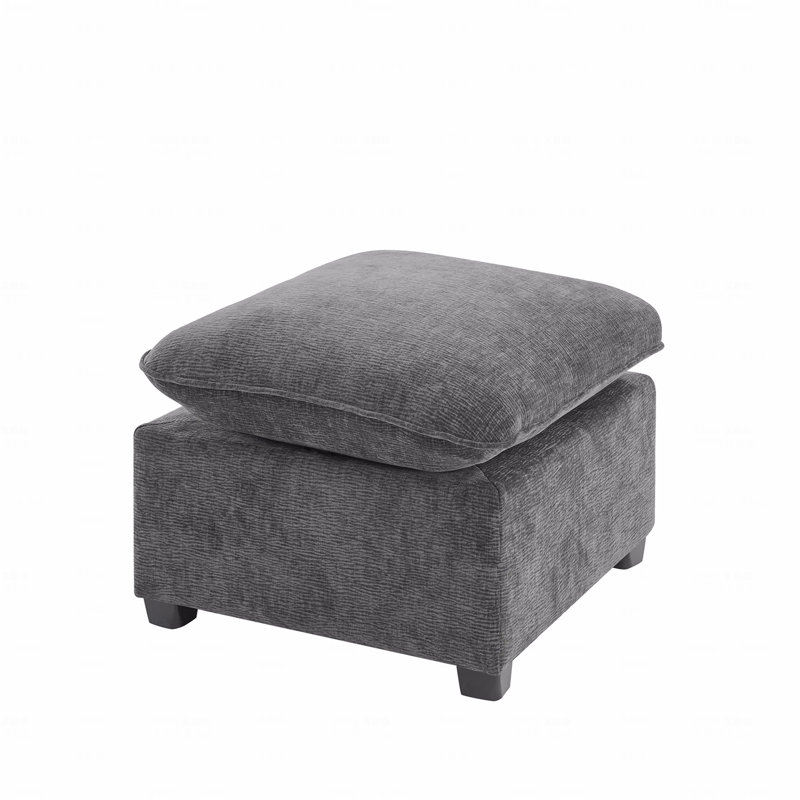  Repose-pieds 26 po x 26 po - Siège en chenille large, Gris