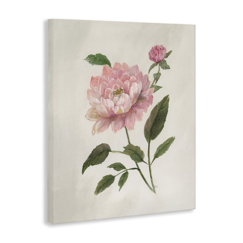 Art mural simple sur toile, "Dahlia", par Nan, H 40 po x l 30 po