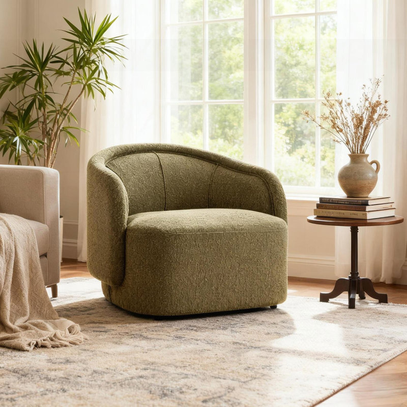 Boucle courbée Concetta avec coussin moelleux intégré et conception ergonomique pour une assise confortable, Vert