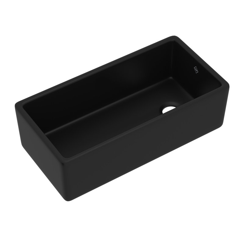 Shaker­­™ 36" Single Bowl Apron Front Fireclay Kitchen Sink, Matte Black