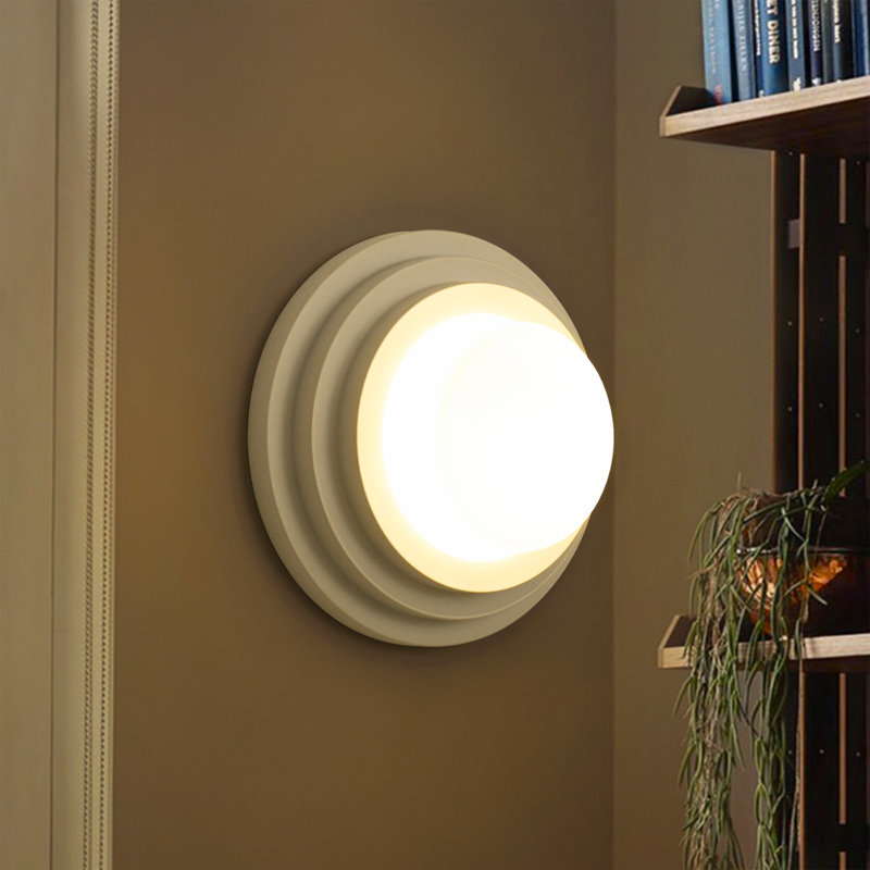 1-Light Modern Layered Round Wall/Flush Mount Light