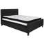Lit plateforme tapissier avec matelas à ressorts ensachés Aluino-29332044-29332046