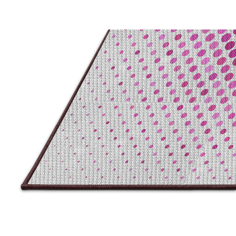 Tapis à motifs blanc / rose, Rectangle 2 pi x 4 pi