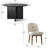 5-Piece Modern Black Round Dining Set-36028136