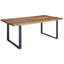 Montreux Oak Solid Wood Top Metal Base Dining Table-47484115-47484119