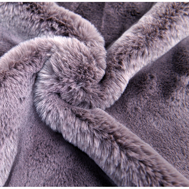 Housse de coussin lourd en fausse fourrure, H 20 pi x l 20 pi, Sureau