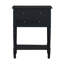 Console étroite, canapé mince avec trois tiroirs de rangement et tablette inférieure (noir)-604298311