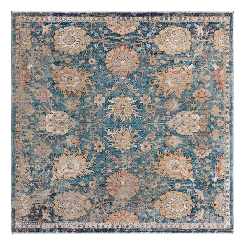Akira Floral Indoor Rug, Square 7'10"